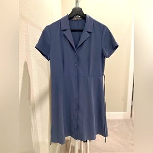 Everlane blue shirt dress